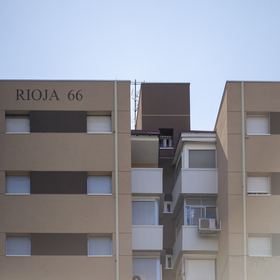Fachada del edificio Rioja 66 tras la rehabilitación